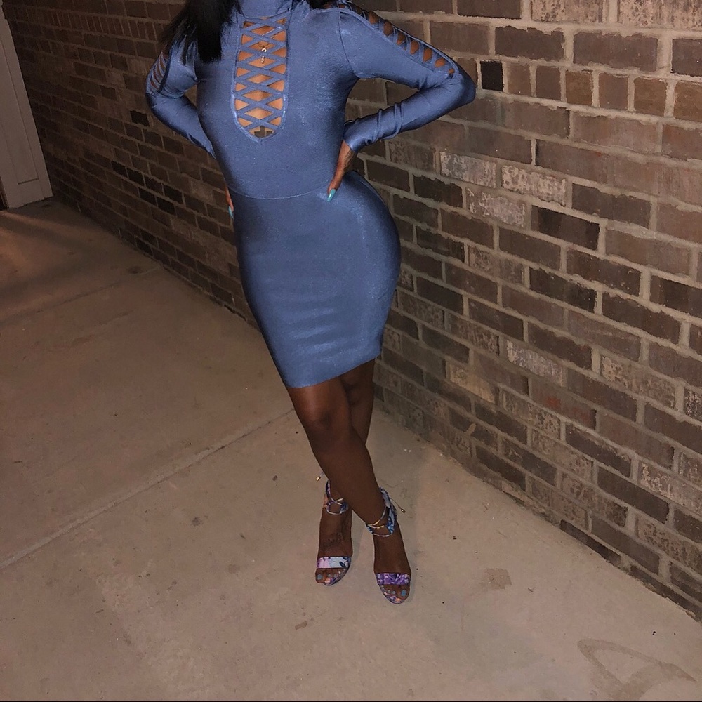 Periwinkle Bandage Missguided Dress Size 4